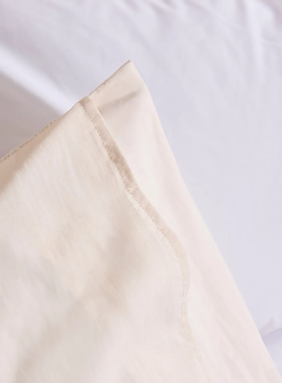 Sand-coloured waffled body pillow sham