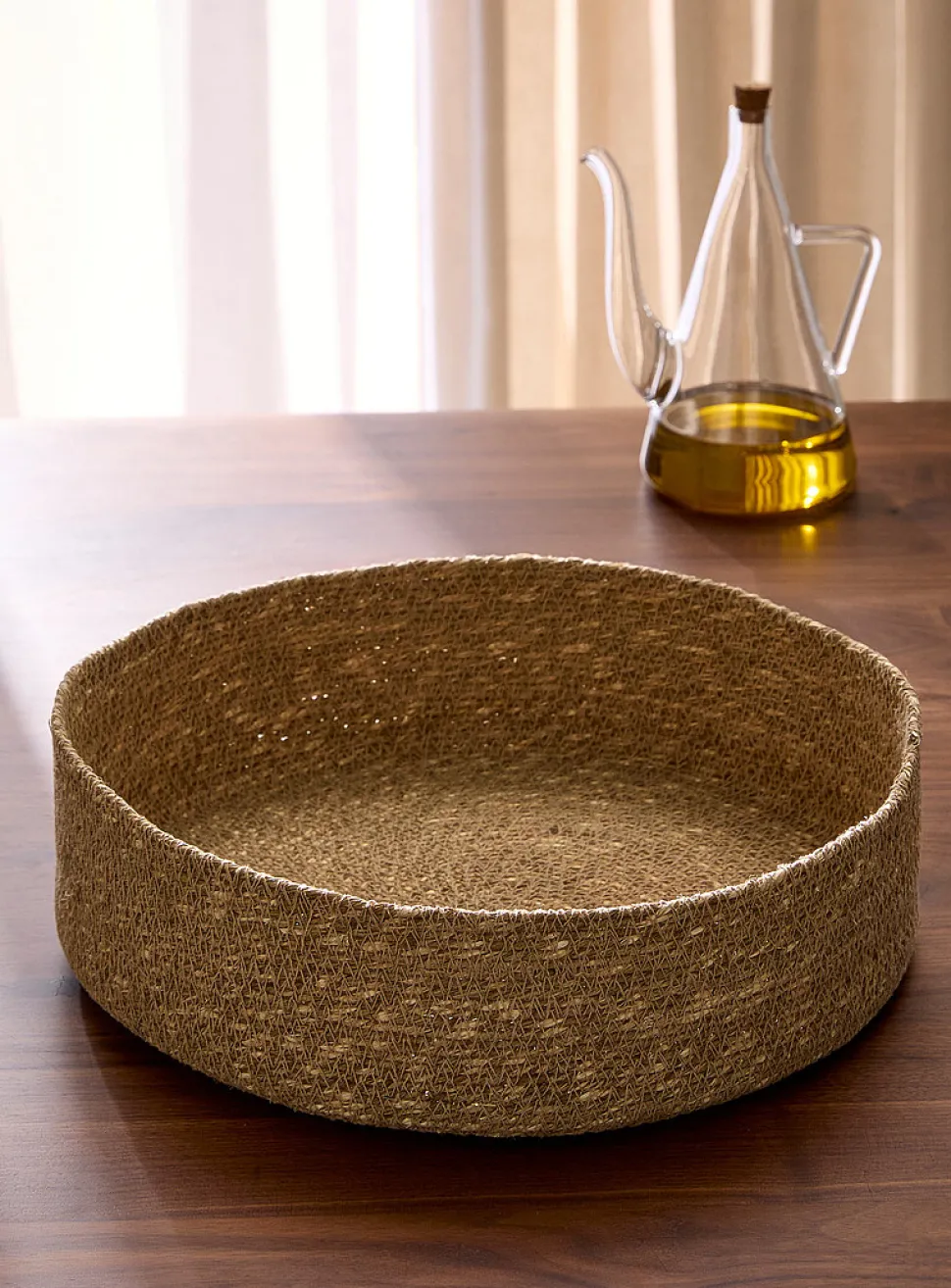 Seagrass large round basket