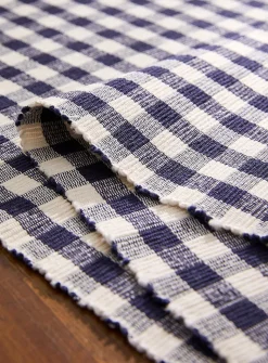 Seasonal gingham table runner