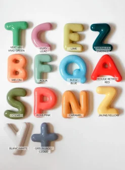 Semiporcelain letter M wall ornament
