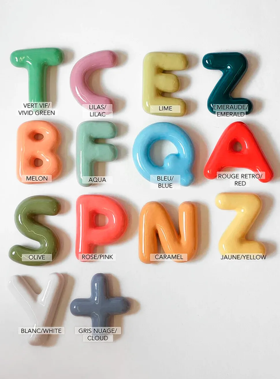 Semiporcelain letter X wall ornament