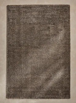 Shiny plain shag rug
