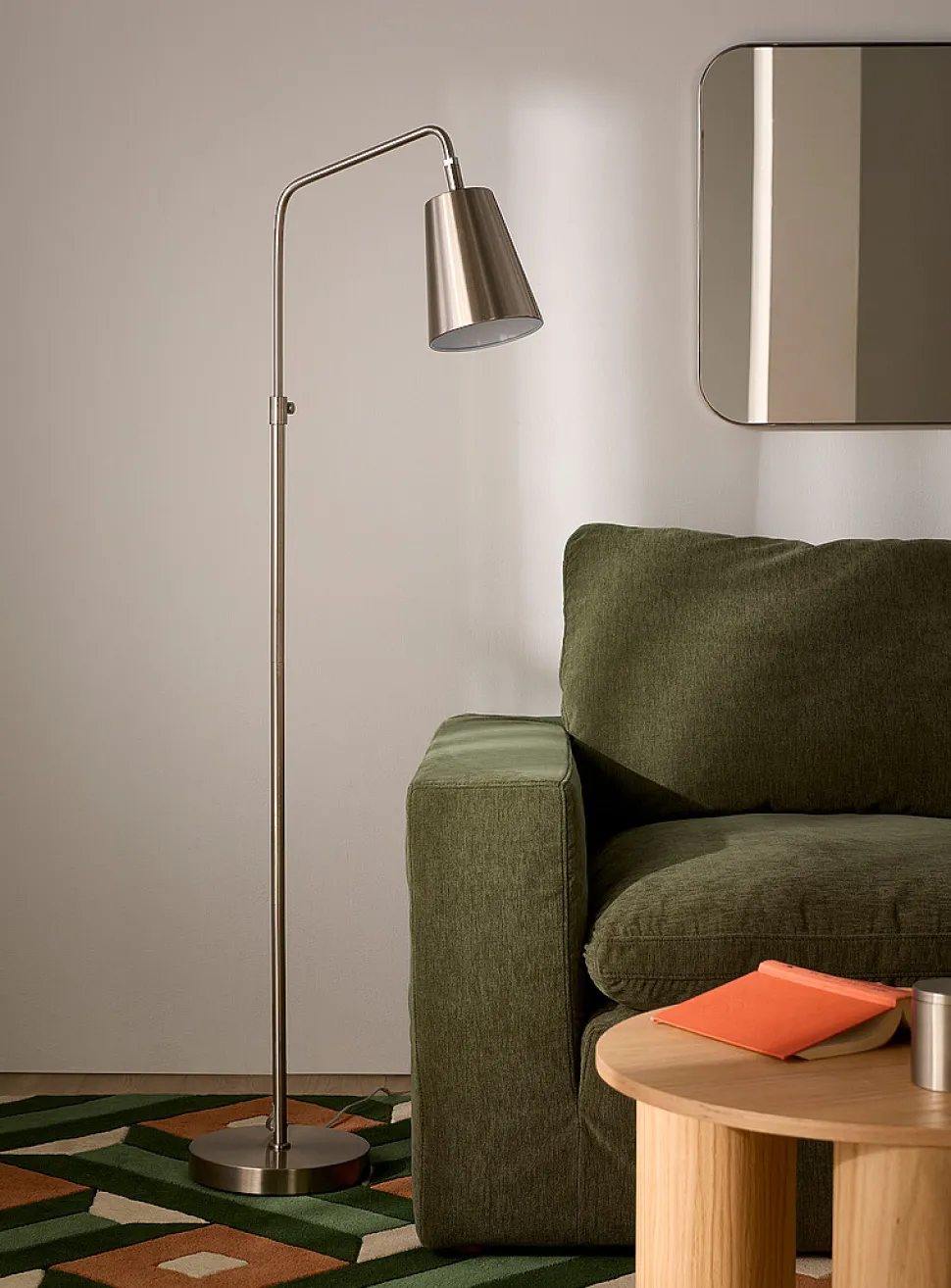 Sleek adjustable-height floor lamp