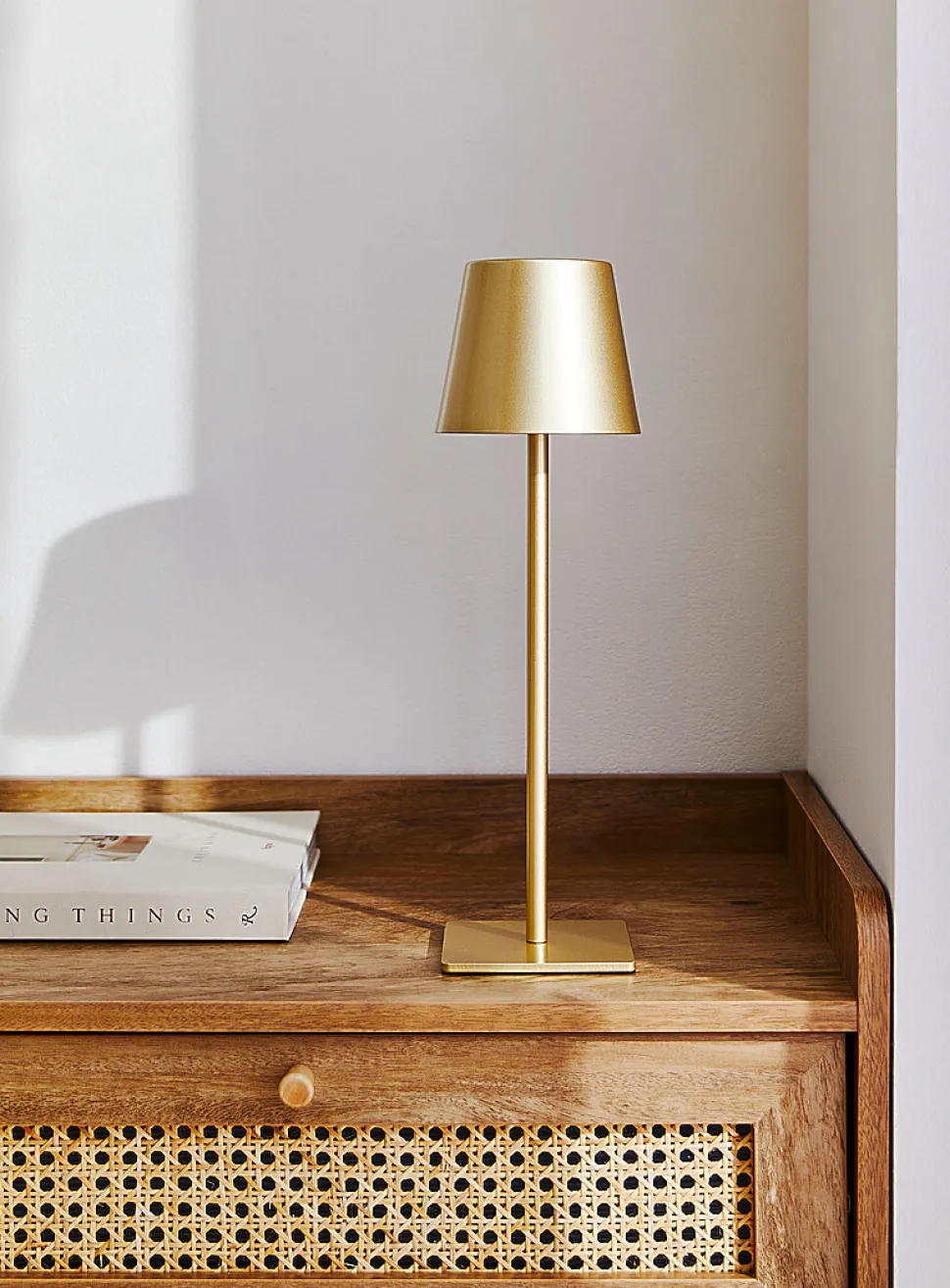 Sleek rechargeable touch table lamp