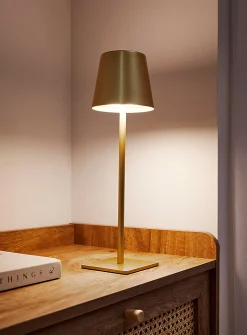 Sleek rechargeable touch table lamp