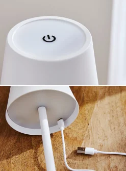Sleek rechargeable touch table lamp