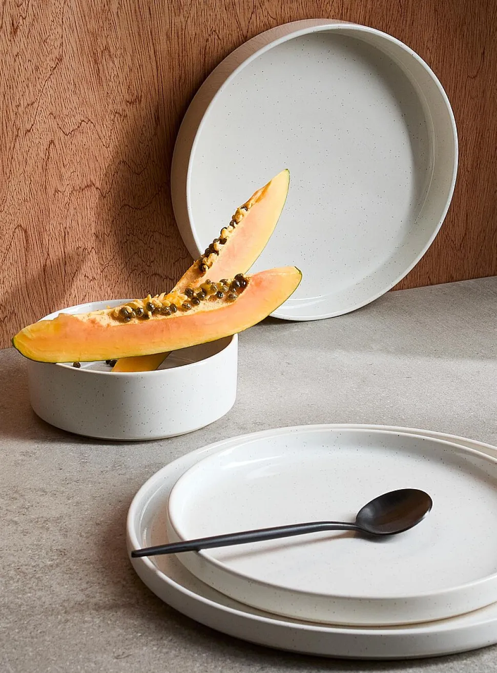Slightly speckled plate