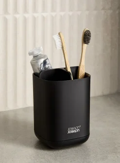 Small black toothbrush holder