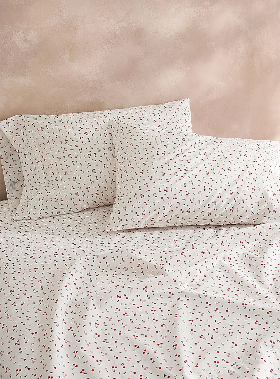 Small cherries percale plus sheet