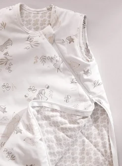 Soft foliage quilted sleep sack