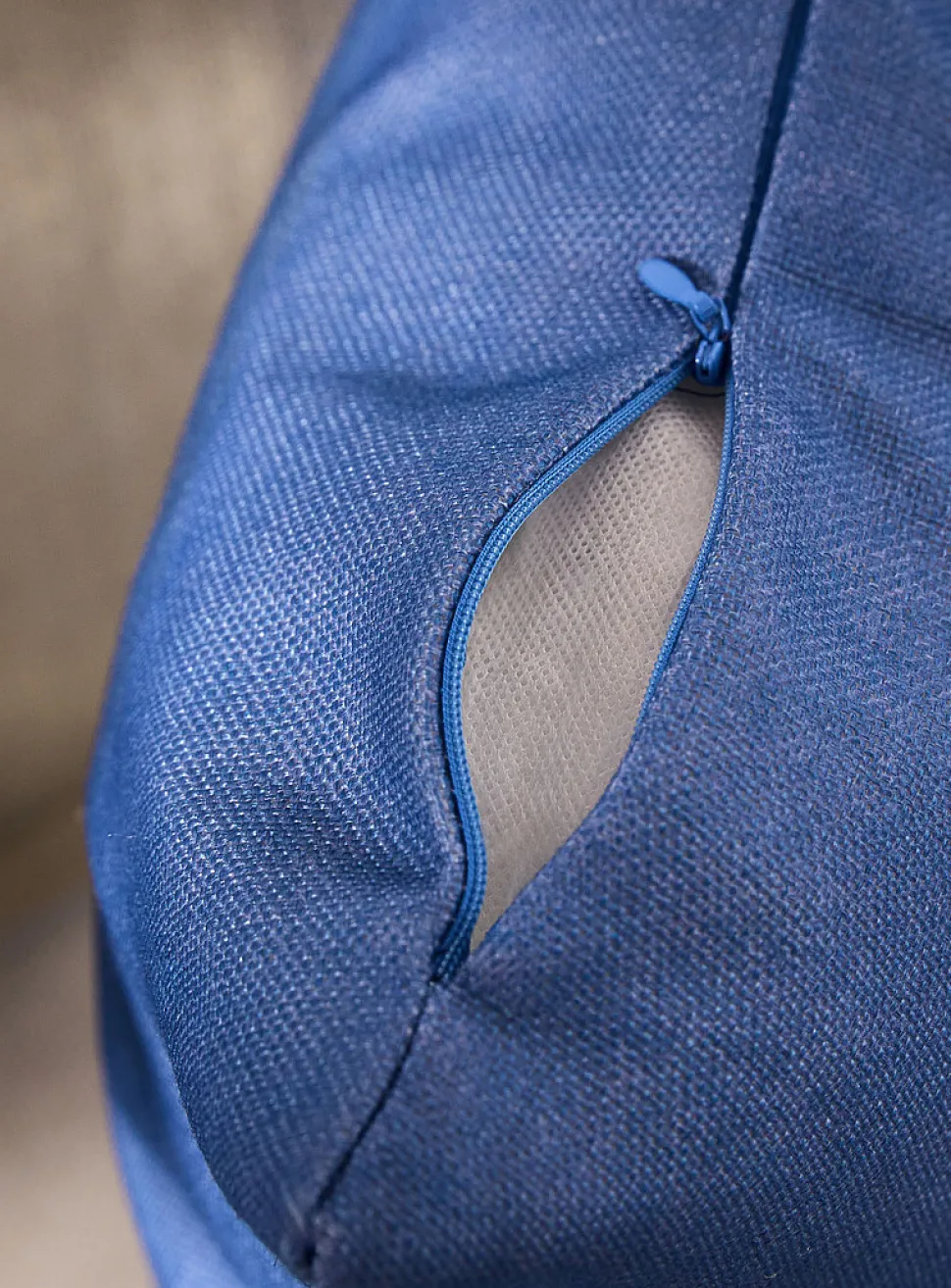 Solid canvas removable-cover outdoor cushion