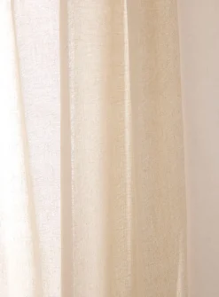 Solid faux-linen curtains