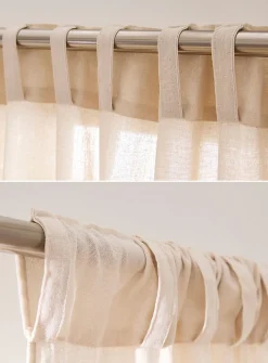 Solid faux-linen curtains
