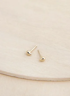 Solid gold paisley earrings