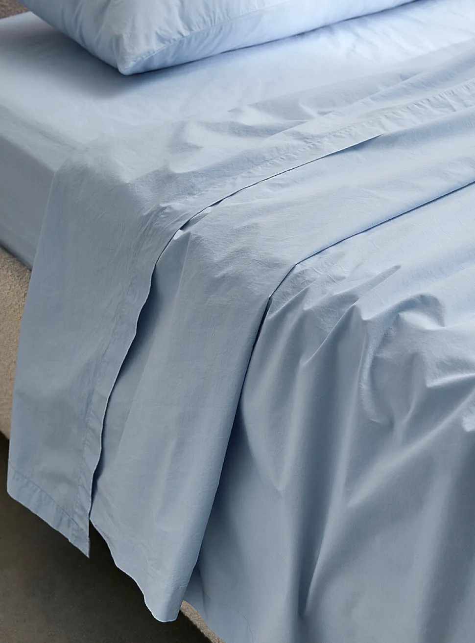 Solid 100% organic cotton percale sheet