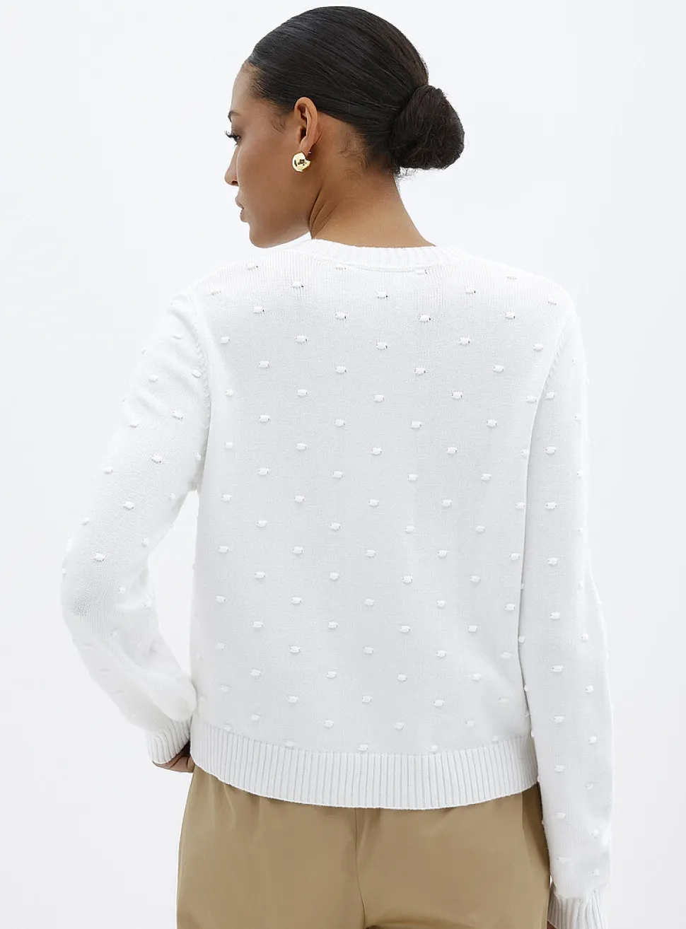 Solid pompom cardigan