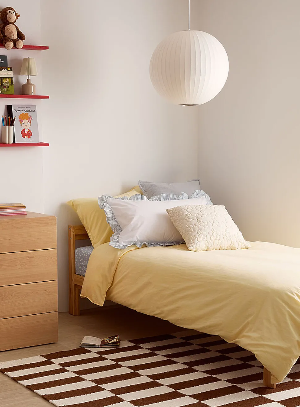 Solid pure organic cotton duvet cover set