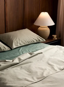 Solid pure organic cotton duvet cover set