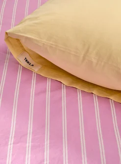 Solid pure organic cotton percale pillow sham