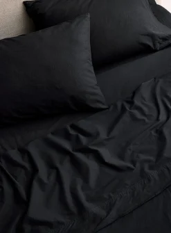 Solid pure organic cotton sheet set