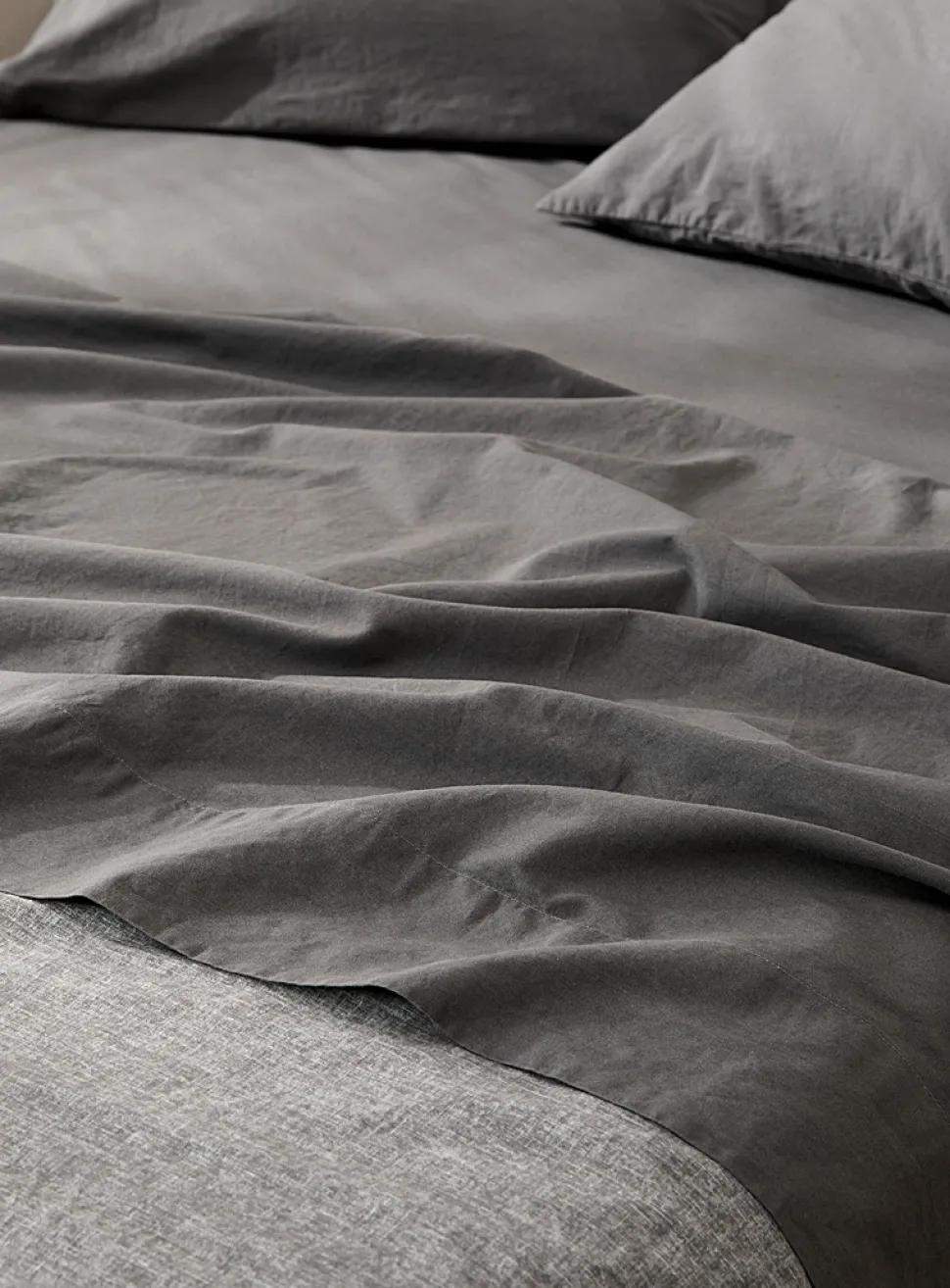 Solid pure organic cotton sheet set
