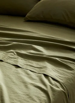 Solid pure organic cotton sheet set