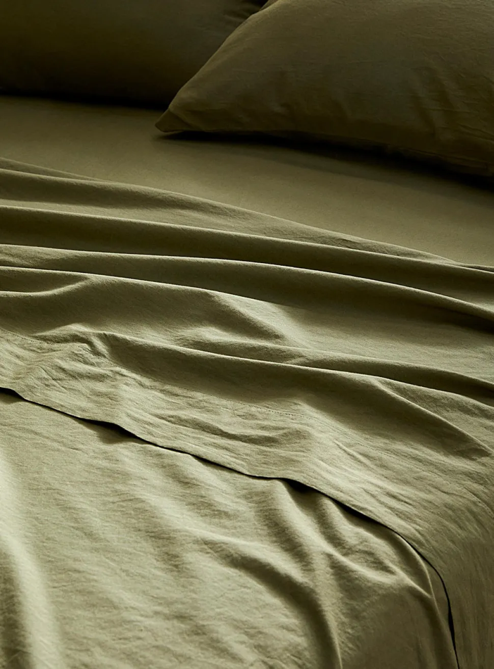 Solid pure organic cotton sheet set