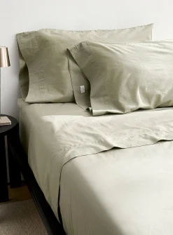 Solid pure organic cotton sheet set