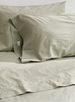 Solid pure organic cotton sheet set