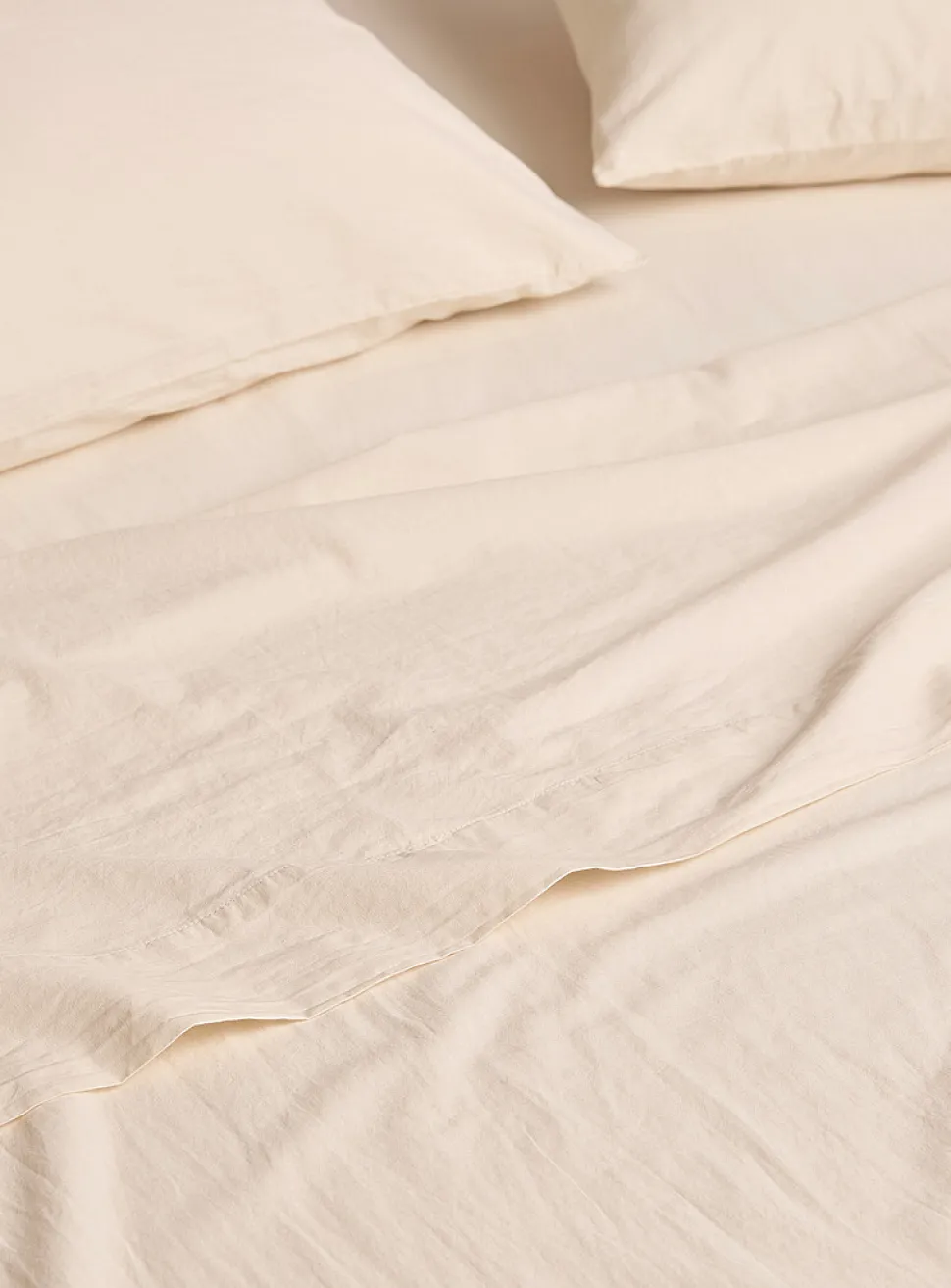 Solid pure organic cotton sheet set