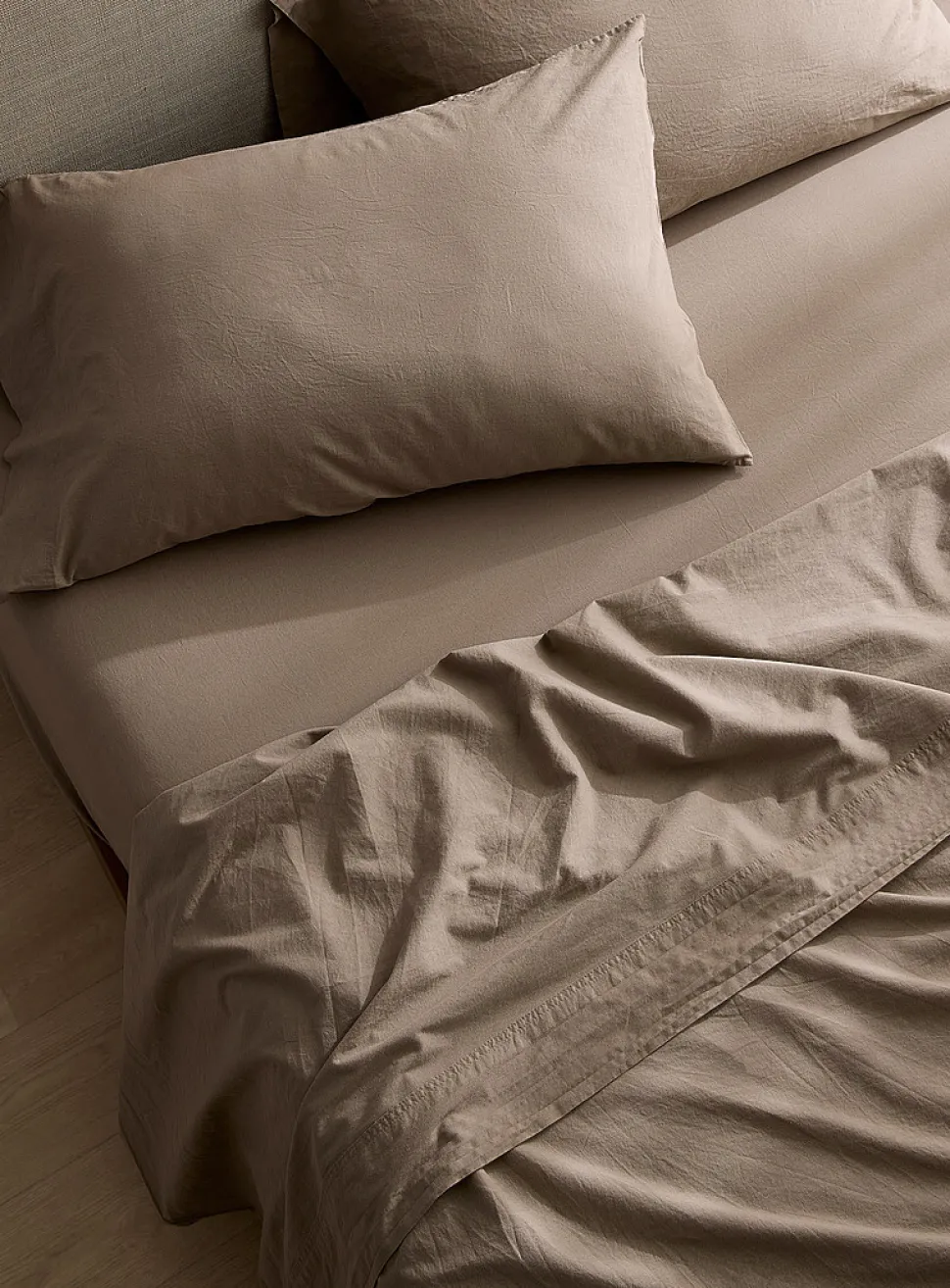 Solid pure organic cotton sheet set