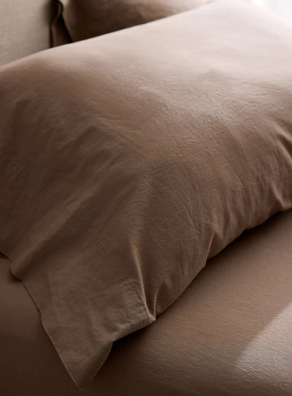 Solid pure organic cotton sheet set