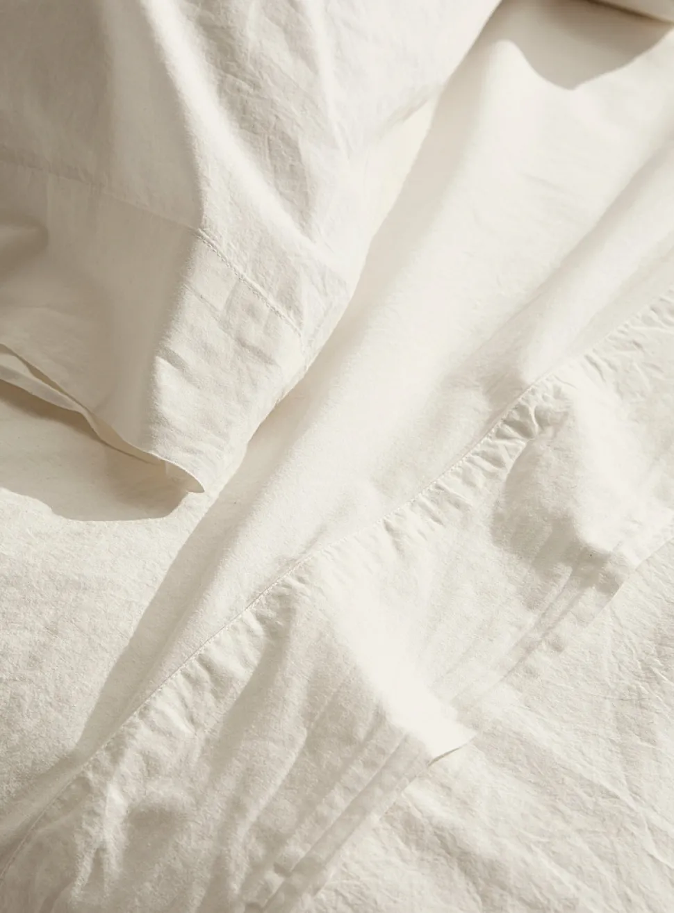 Solid pure organic cotton sheet set