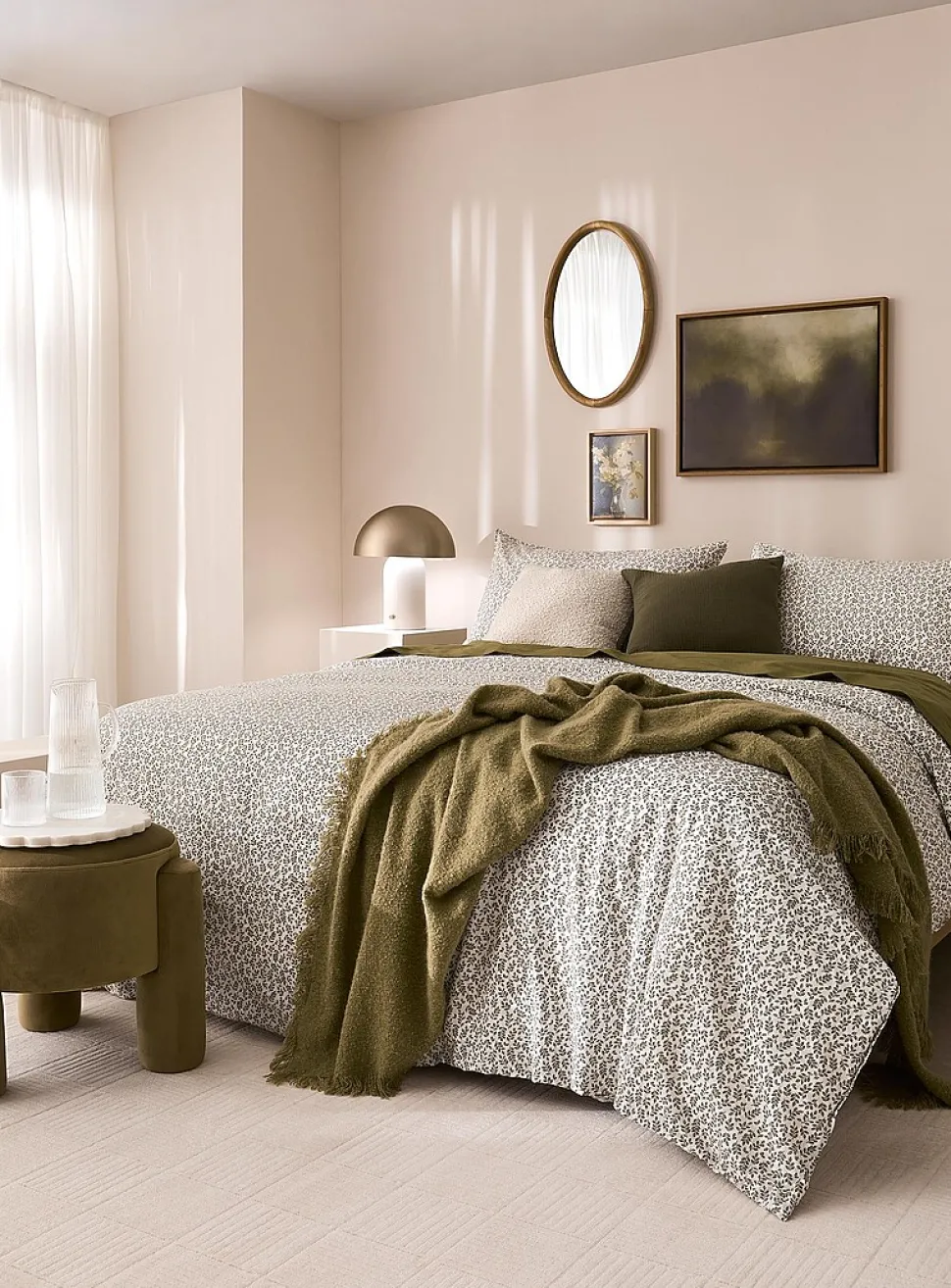 Soothing foliage duvet cover set