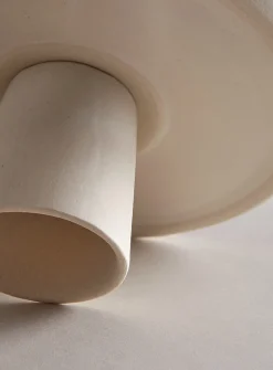 Speckled stoneware cake stand