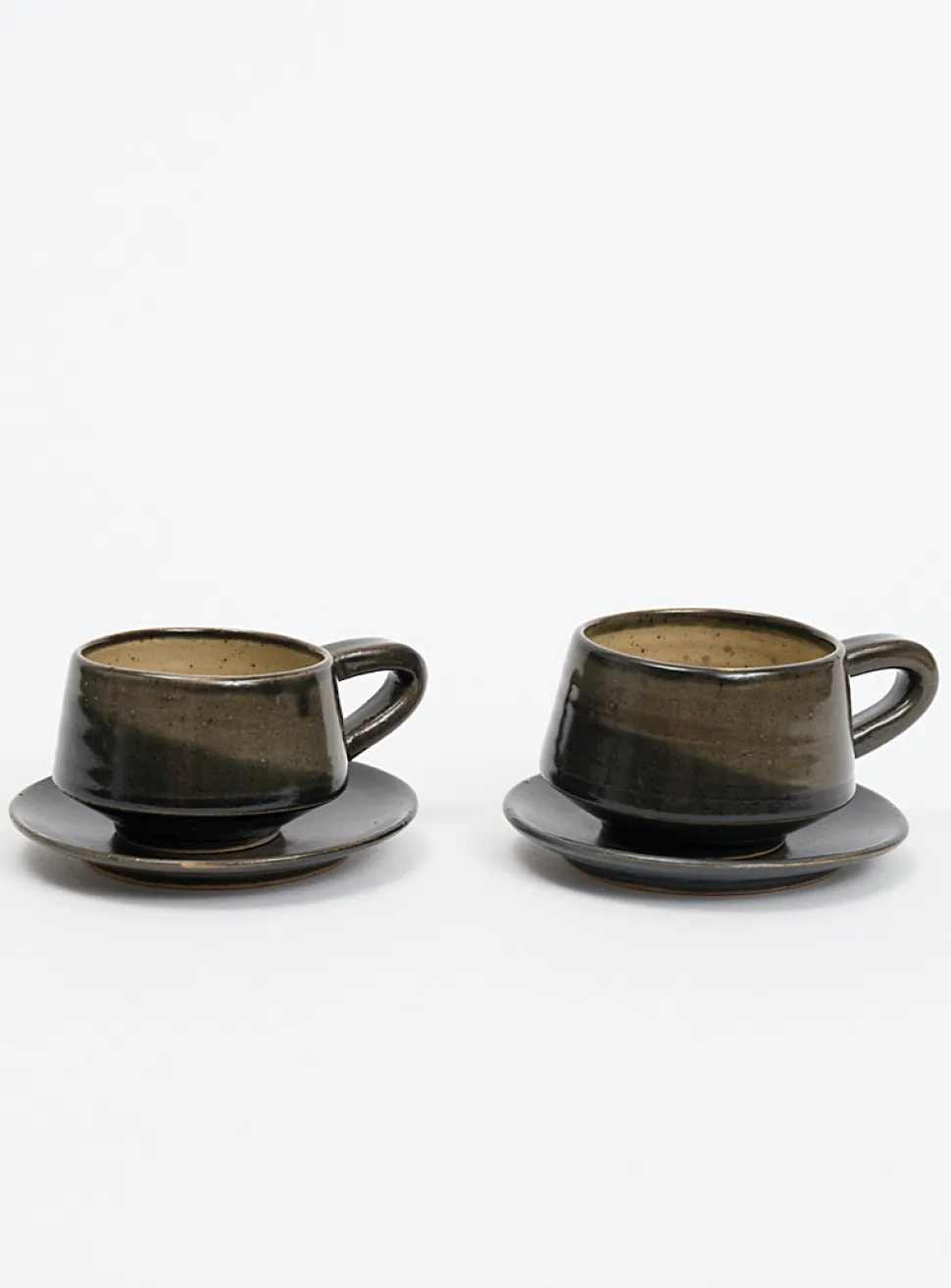 Speckled stoneware espresso cup set