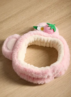 Spring bear plush headband