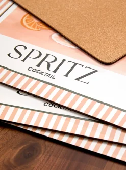 Spritz laminated cork placements