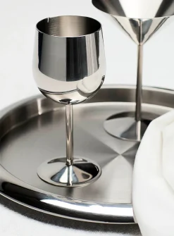 Stainless steel wine glass