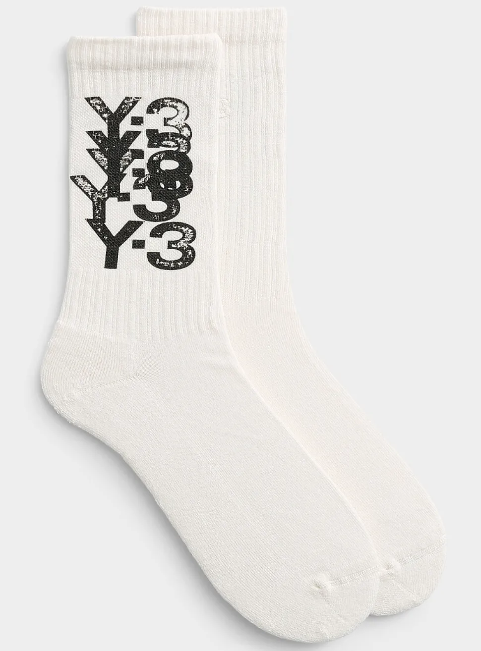 Stamped logo ribbed socks