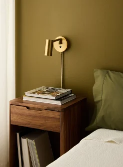 Stanly articulated arm single-beam light fixture