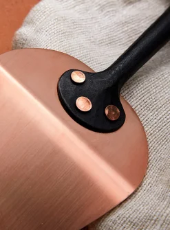 Steel and copper pie server