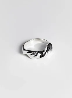 Sterling silver knotted ring