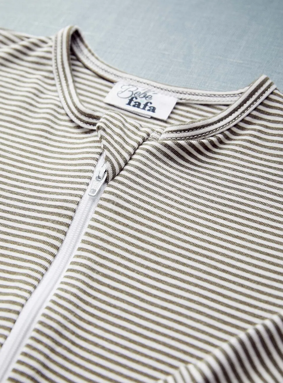Striped pyjama birth gift set