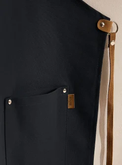 Suede accents coloured apron