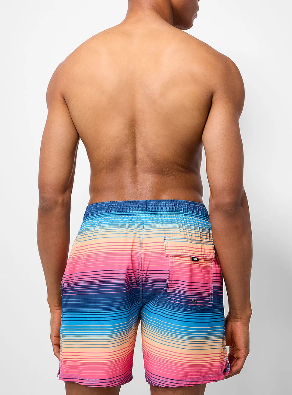 Sunset stripe swim trunk