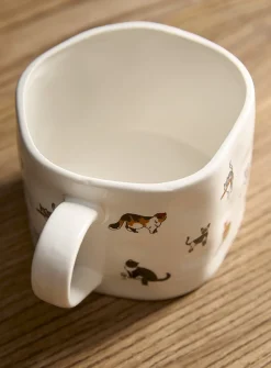 Sweet cat life large embossed mug