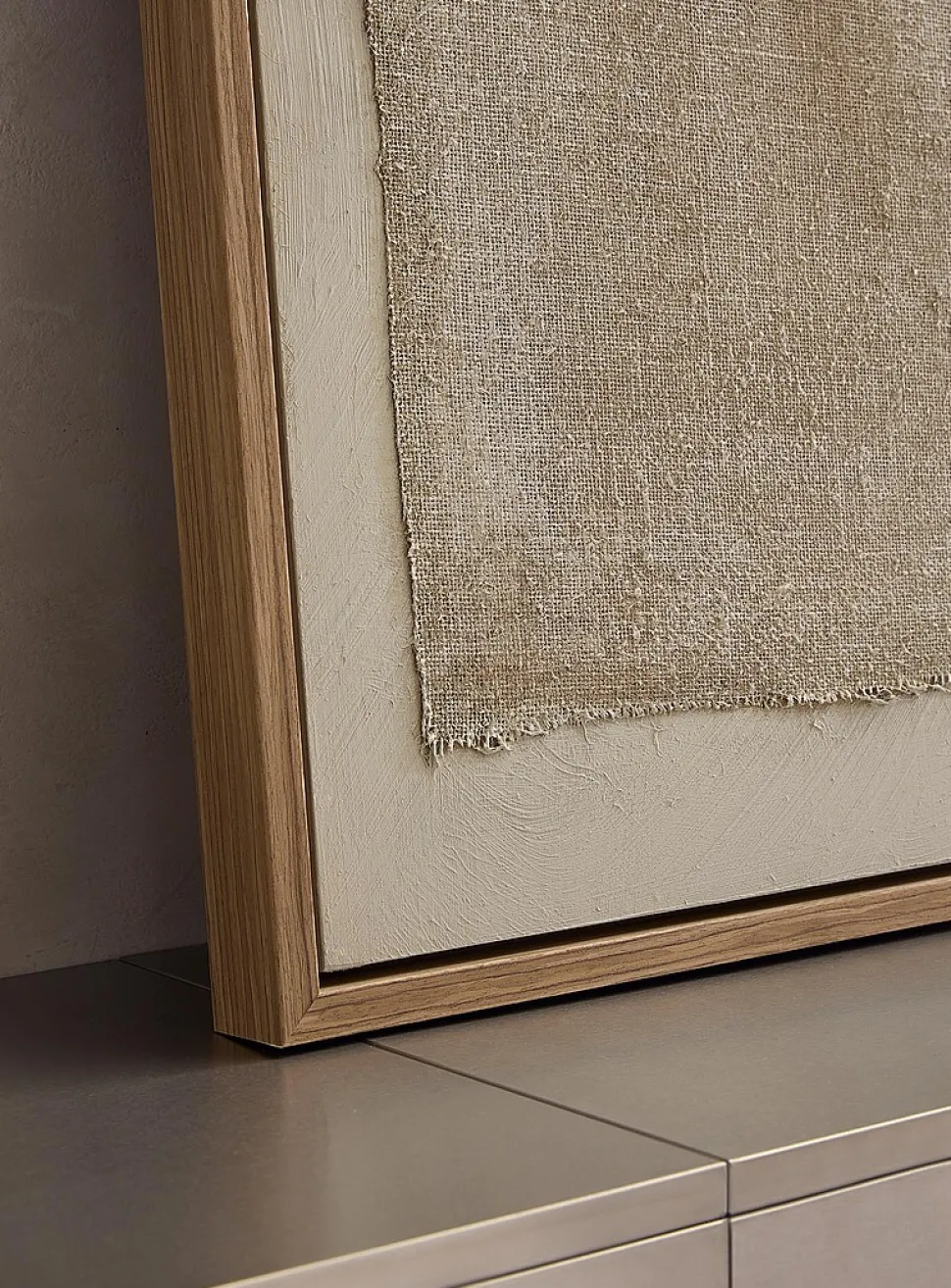 Textured collage wall art