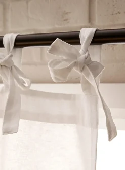 Textured tie-top curtain
