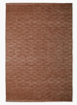 Textured tiles artisanal rug